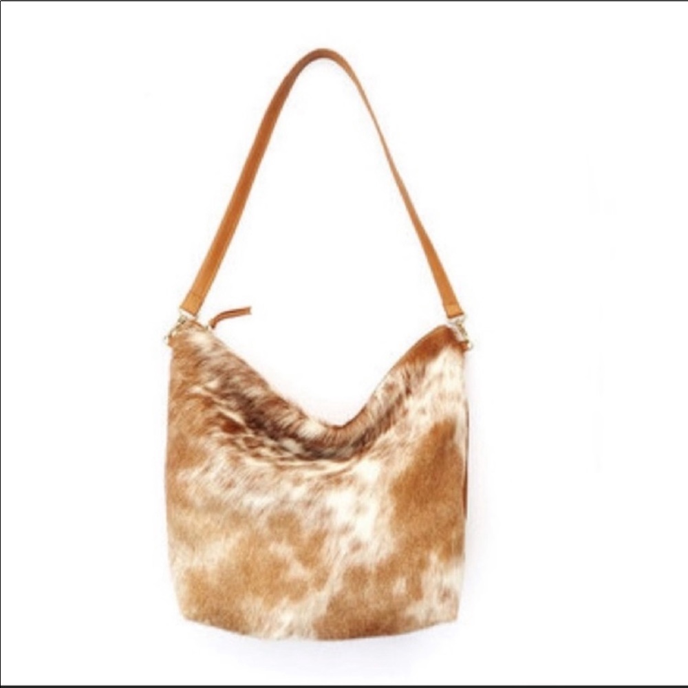 Free People Primecut Hobo Cowhide Leather Handbag
